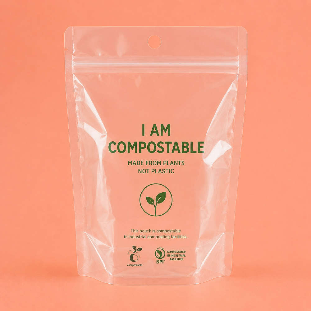 Compostable Transparent Pouches Manufacturer in Mumbai