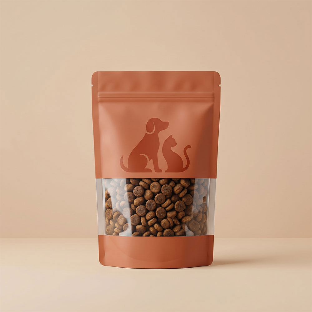 Flat Bottom Pouch for Pet Food Packaging Supplier, Mumbai