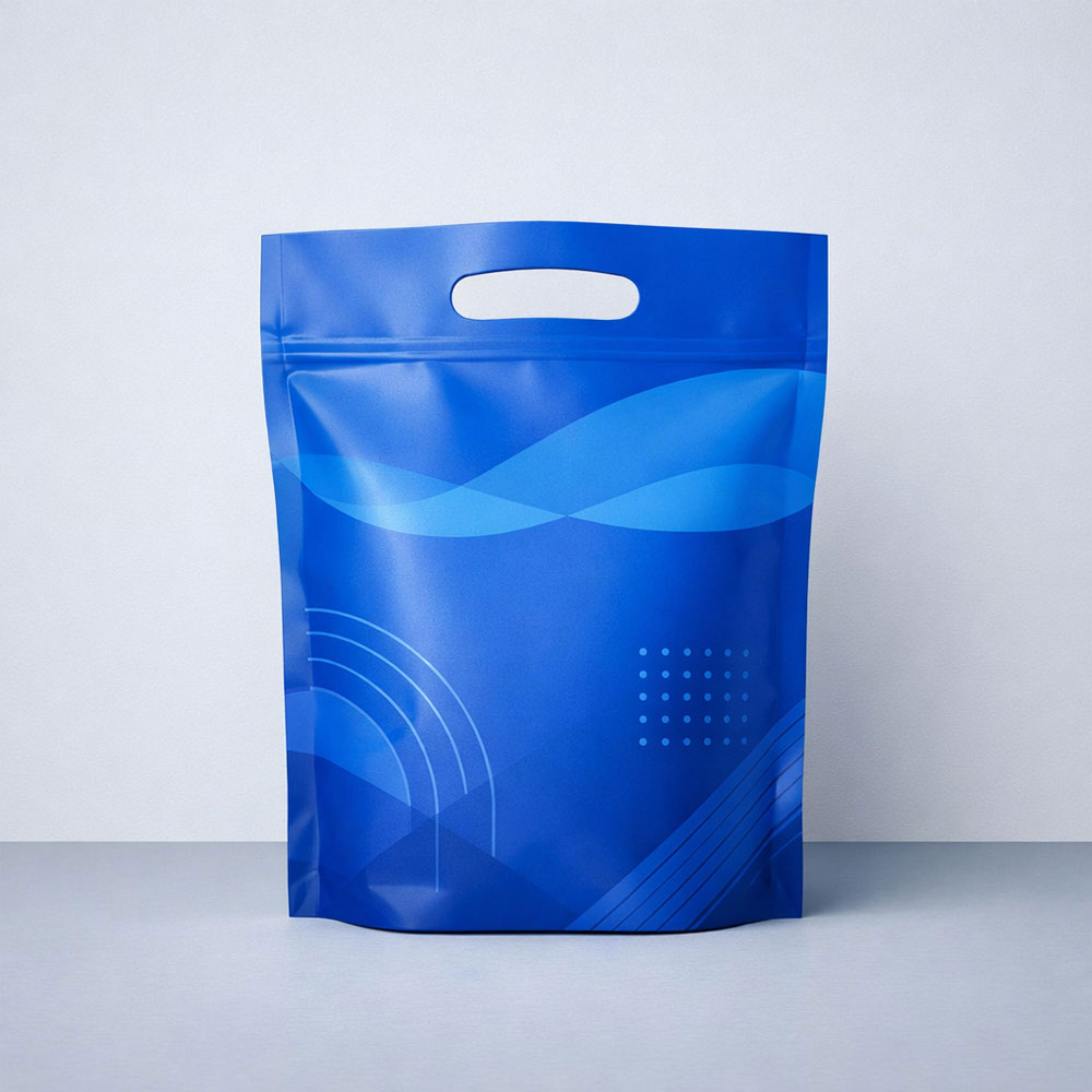 Flat Bottom Pouches with Handles Manufacturer in Mumbai