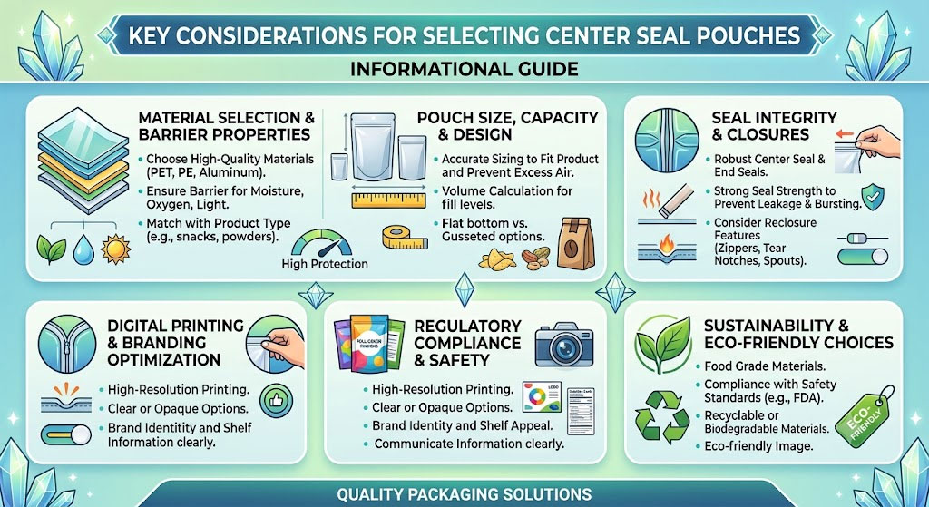 What Factors Should I Consider When Buying Center Seal Pouches