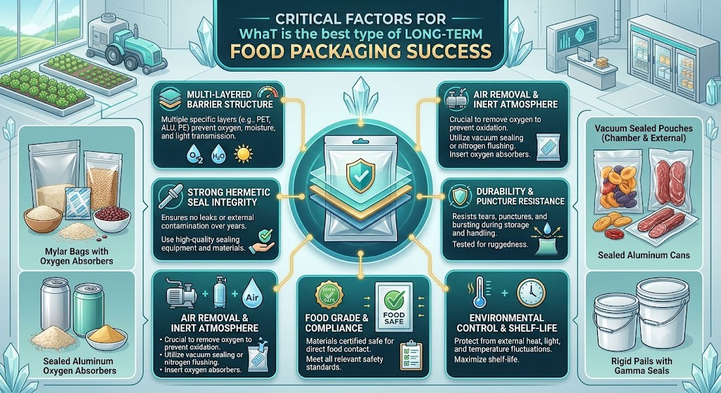 what is the best type of packaging for long term food storage
